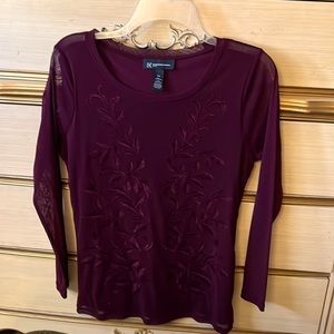 INC embroidered top